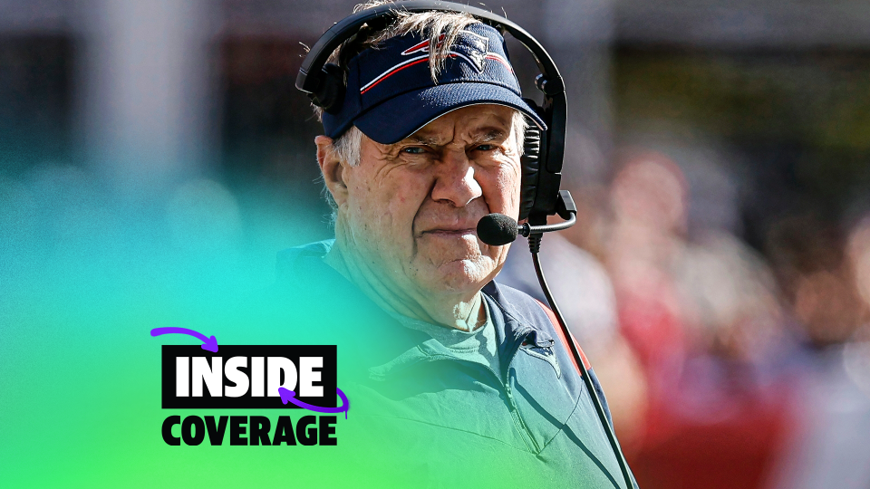 Then-New England Patriots head coach Bill Belichick during the second half of an NFL football game against the New Orleans Saints, Sunday, Oct. 8, 2023, in Foxborough, Mass. (AP Photo/Michael Dwyer, File)