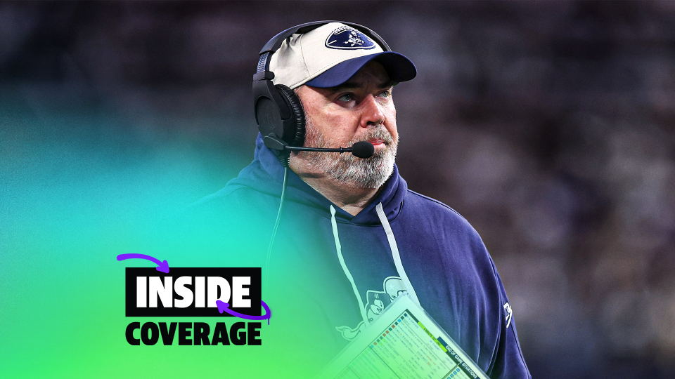 ARLINGTON, TEXAS - NOVEMBER 28: Dallas Cowboys head coach Mike McCarthy looks on during the first half against the New York Giants at AT&T Stadium on November 28, 2024 in Arlington, Texas. (Photo by Sam Hodde/Getty Images)