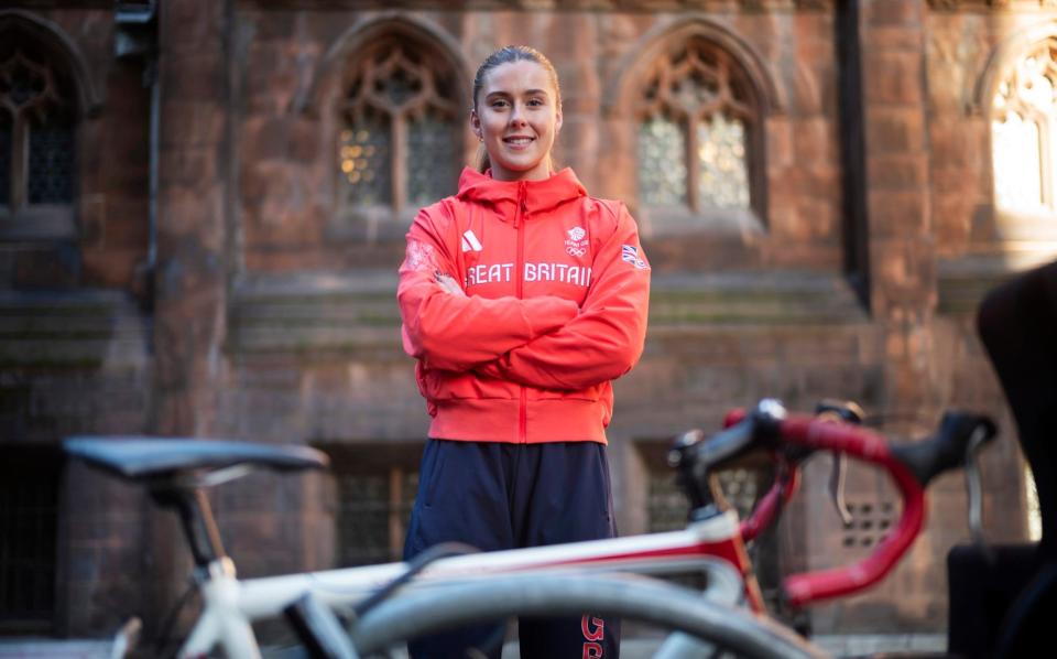 Emma Finucane on a street in Manchester