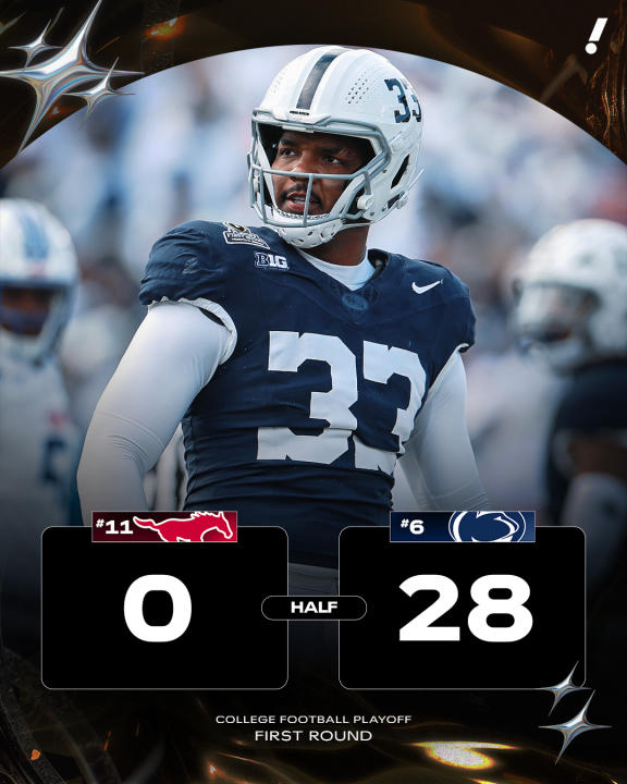 Penn State is in control at the halftime break. (Hassan Ahmad/Yahoo Sports)