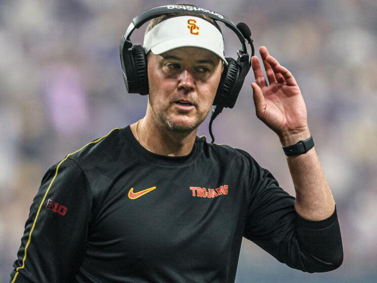 Las Vegas, Nevada, Sunday, September 1, 2024 - USC Trojans Head Coach Lincoln Riley.