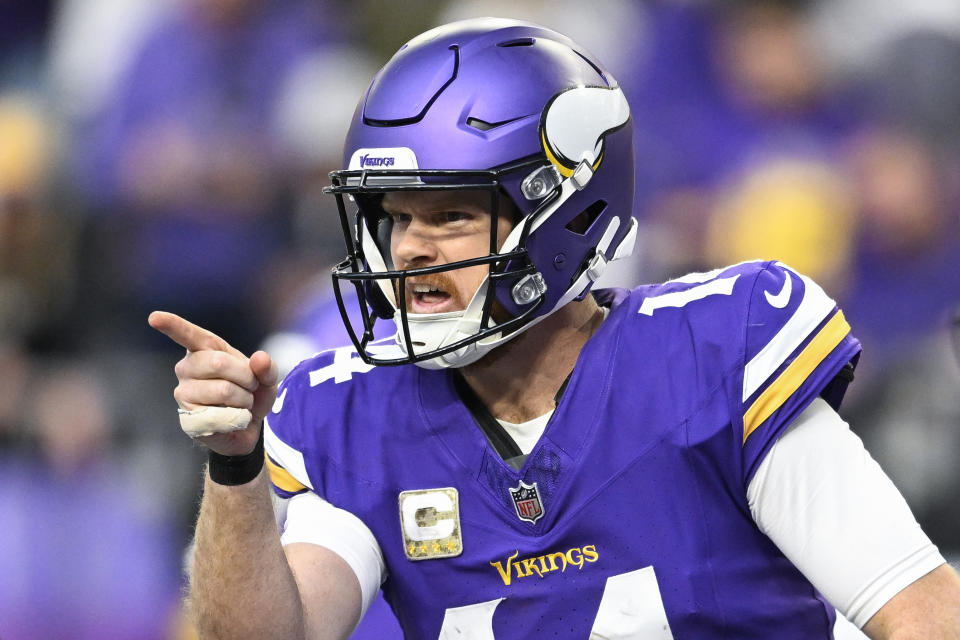 Sam Darnold had a big day against the Falcons, and has had a very good season for the Vikings. (Photo by Stephen Maturen/Getty Images)