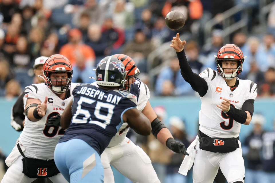 Joe Burrow had another big day as the Bengals beat the Titans. (Photo by Andy Lyons/Getty Images)