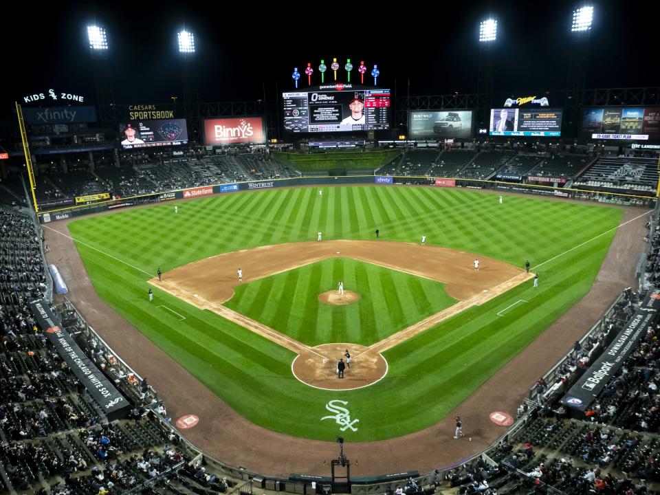 Guaranteed Rate Field will be simply Rate Field going forward. (Photo by Joseph Weiser/Icon Sportswire via Getty Images)