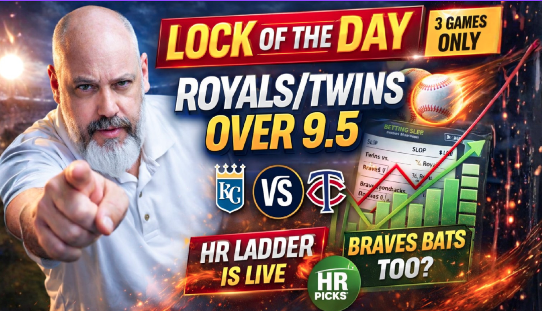 Chadlocks Best Bets 4/2: Twins-Royals, HR Ladder, Braves Team Total