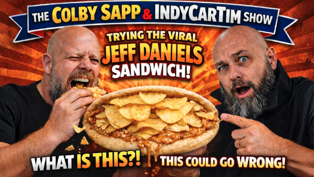 Jeff Daniels Viral Sandwich Challenge + Rangers Tejas Uniforms + Dianna Russini | Colby & IndyCarTim LIVE