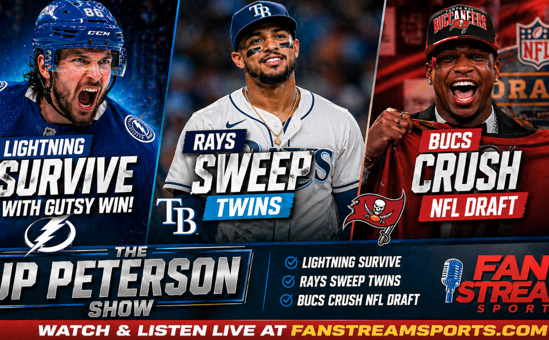 Lightning Survive Again + Rays Sweep Twins & Bucs Draft Haul | JP Peterson Show
