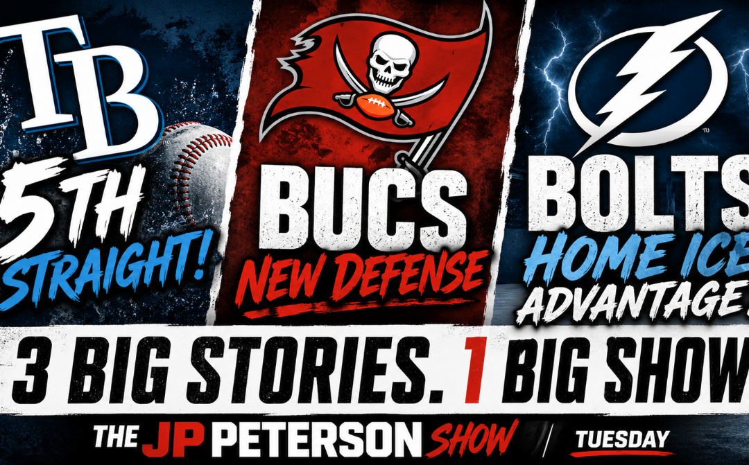 Rays Win 5th Straight, Bucs Defense Reloads, Bolts Home Ice Push | JP Peterson Show