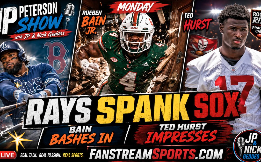Rays Spank Red Sox, Caminero Goes Off, Bain Breaks Out & Bucs Rookie Buzz | JP Show