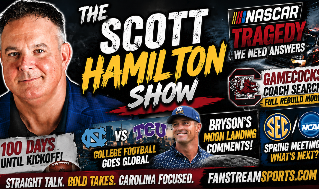 NASCAR Shock, Gamecocks Coach Hunt & Bryson’s Moon Landing Take | Scott Hamilton Show