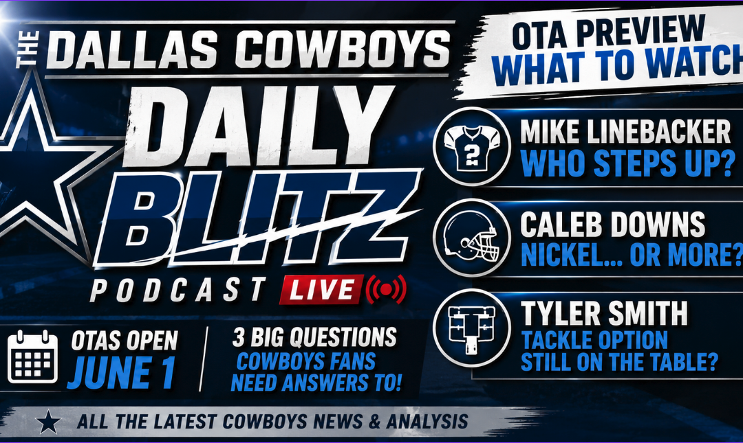 Cowboys OTA Preview: Caleb Downs, Mike Linebacker Battle & Tyler Smith Watch