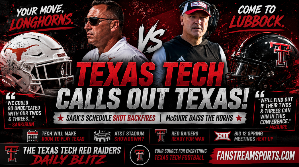 Red Raiders’ Joey McGuire Challenges Longhorns & Steve Sarkisian | Texas Tech Daily Blitz