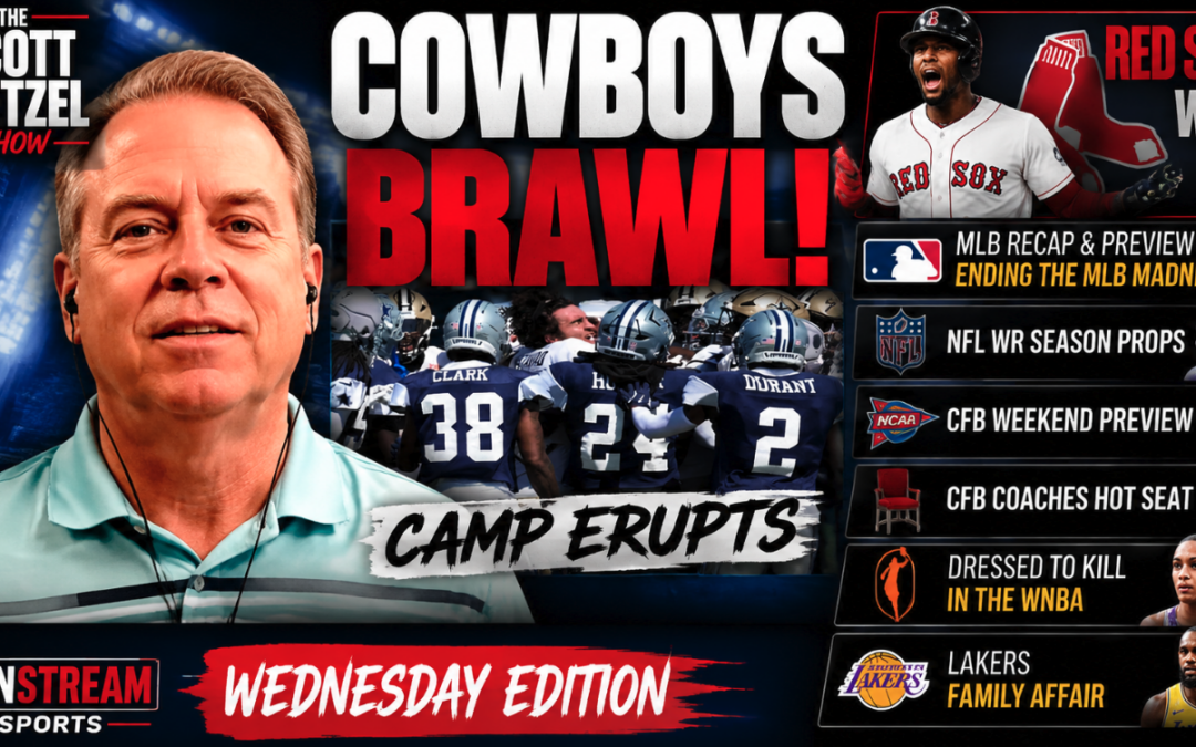 Cowboys BRAWL Erupts! Red Sox Roll + NFL WR Props | Scott Wetzel Show