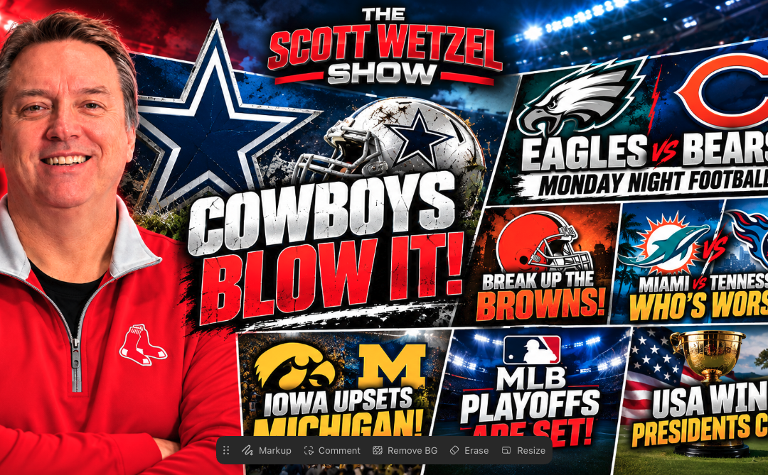 Cowboys CHOKE in Rio! Eagles-Bears MNF, MLB Playoffs & NFL Chaos | Scott Wetzel Show