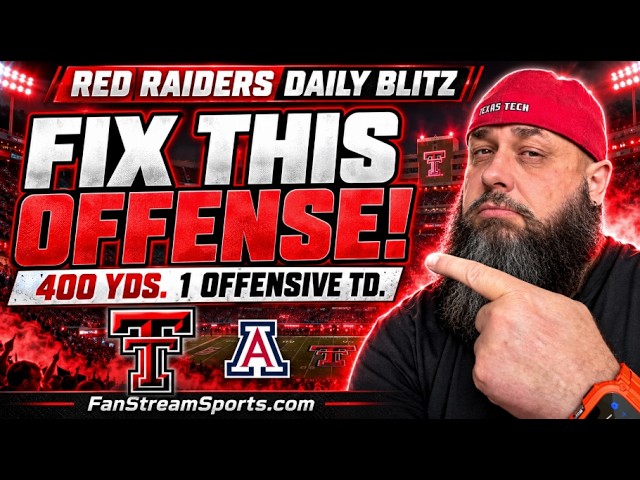 Texas Tech’s Offense Is BROKEN? Can McGuire Fix It Before Arizona? | Red Raiders Daily Blitz
